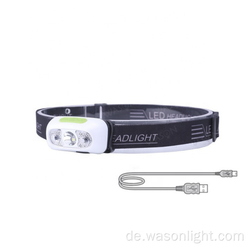 Neues Super kleines Lichtgewicht XPE 3W 250LUMENS Helles Scheinwerfer LED USB -Wiederaufladbar zum Laufen, Wandern, Camping und Radfahren